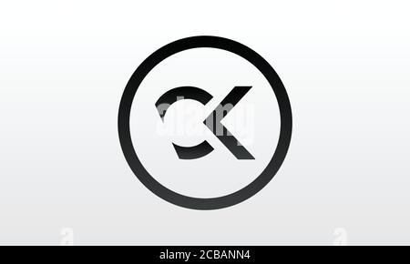 Initial CK Letter Logo mit Creative Modern Business Typography Vektor-Vorlage. Kreativer Buchstabe CK Logo Vektor. Stock Vektor