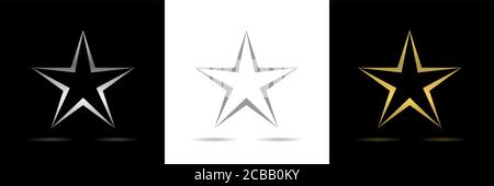 Star Icon Set Stock Vektor