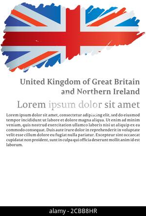 Flagge des Vereinigten Königreichs Großbritannien und Nordirland Stock Vektor