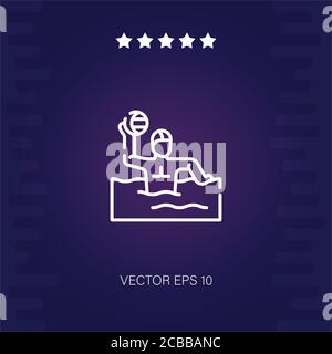 Wasserball Vektor-Symbol moderne Illustration Stock Vektor