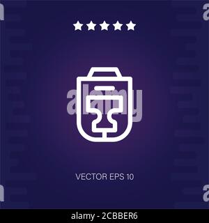 Boxhelm Vektor-Symbol moderne Illustration Stock Vektor