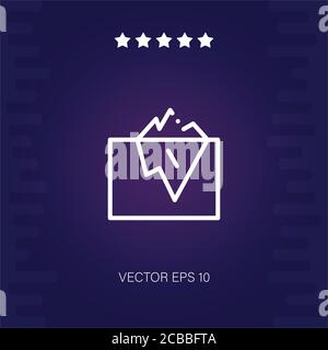 Eisberg Vektor-Symbol moderne Illustration Stock Vektor