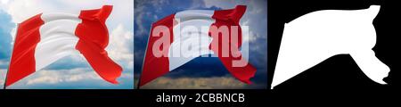 Hintergrund mit Flagge Perus Stockfoto