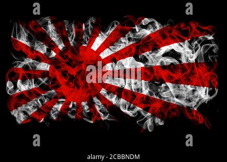 Rauchen Flagge von Japan - Rising Sun Stockfoto