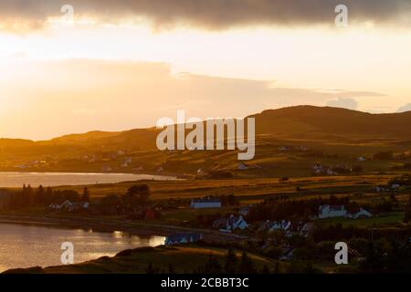 Sommeruntergang in Aultbea, Wester Ross Stockfoto