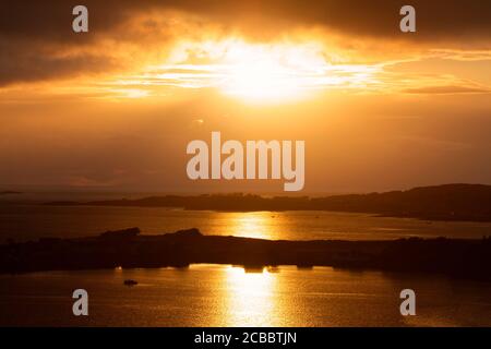 Sommeruntergang in Aultbea, Wester Ross Stockfoto