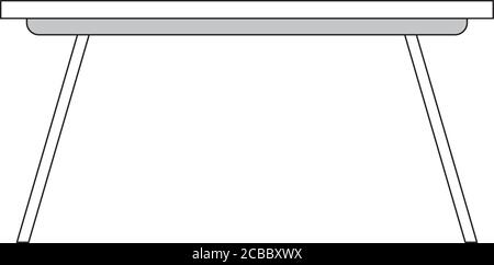 Weißes Tabellensymbol Stock Vektor