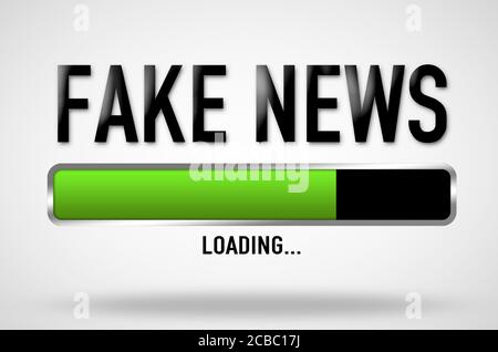 News - Fake Ladebalken Stockfoto