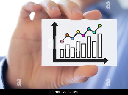 Business-Grafik und Tabelle Stockfoto