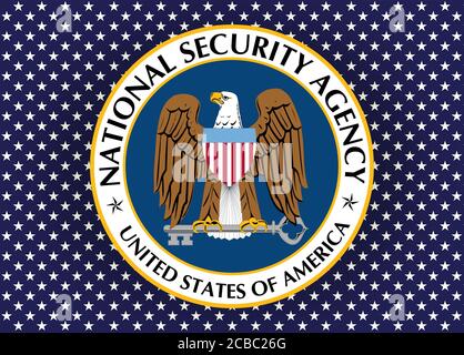 NSA-Logo der Nationalen Sicherheitsagentur Stockfoto