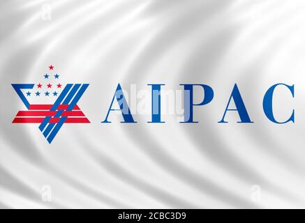 American Israel Public Affairs Committee AIPAC Flagge Stockfoto