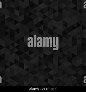 Abstrakter schwarzer Hintergrund aus Dreieckselementen. Stock Vektor