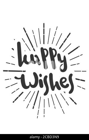 Frohe Wünsche Weihnachten wünscht Schriftzug Doodle Stil Stock Vektor