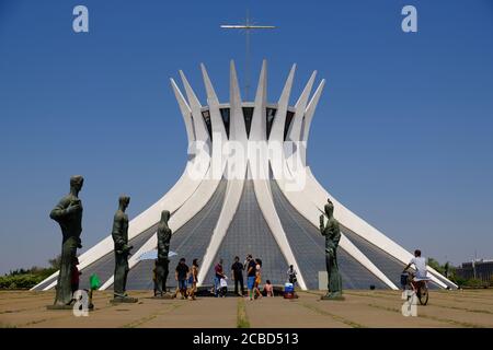 Brasilien Brasilia - Kathedrale von Brasilia - Kathedrale Metropolitana Nossa Senhora Aparecida Stockfoto