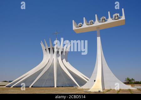 Brasilien Brasilia - Kathedrale von Brasilia - Kathedrale Metropolitana Nossa Senhora Aparecida Stockfoto