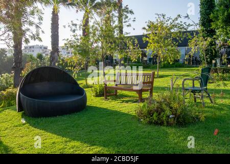 Ruhe und Entspannung in mgm Hotelgärten Algarve, Portugal Stockfoto