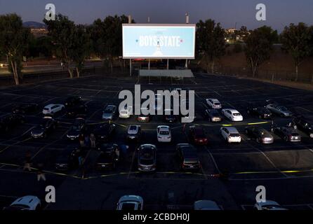 San Jose, USA. August 2020. SAN JOSE, KALIFORNIEN - AUGUST 12: Ein allgemeiner Blick auf die Atmosphäre während der A24 Studio's Special Screening von 'Boys State' im West Wind Capitol 16 Drive-in Theatres am 12. August 2020 in San Jose, Kalifornien. Kredit: Imagespace/Alamy Live Nachrichten Stockfoto