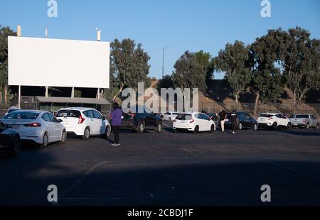 SAN JOSE, KALIFORNIEN - AUGUST 12: Ein allgemeiner Blick auf die Atmosphäre während der A24 Studio's Special Screening von 'Boys State' im West Wind Capitol 16 Drive-in Theatres am 12. August 2020 in San Jose, Kalifornien. Foto: ImageSPACE für A24/MediaPunch Stockfoto