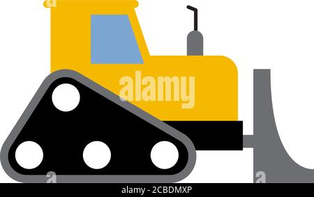 Bulldozer Symbol Design Vorlage Vektor isolierte Illustration Stock Vektor