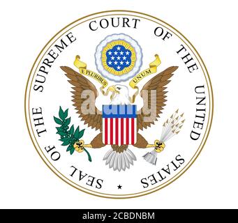 Siegel des Obersten Gerichtshofs der Vereinigten Staaten von Amerika Stockfoto