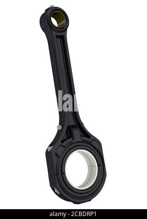 Die Pleuel eines Verbrennungsmotors. 3D-Illustration Stockfoto