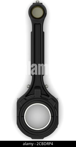 Die Pleuel eines Verbrennungsmotors. 3D-Illustration Stockfoto
