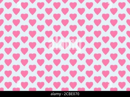Liebe, Valentinstag und Herz-Design. Nahtlose farbige Herzen mit weißem Hintergrund. Für Ihre Feier der Liebe, Hochzeit oder Paare, Leidenschaft. Stock Vektor