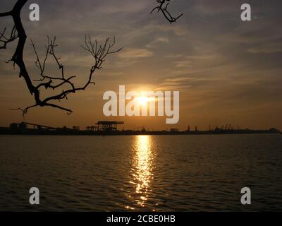 Königin des Arabischen Meeres, Paradesi-Synagoge, chinesische Fischernetze, cochin Port, antike indische Handwerksläden in Mattancherry in Kochi, Indien. Stockfoto