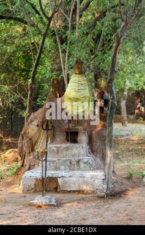 Der Tempel der Schlangen, Tamil Nadu, ist berühmt für seine hinduistischen Tempel im Dravidian-Stil. Ein Land des kulturellen und religiösen Erbes Stockfoto