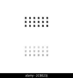 Dateierweiterungen. Schwarzes Symbol auf weißem Hintergrund. Einfache Illustration. Symbol Für Flachen Vektor. Spiegelungsschatten. Kann in Logo, Web, Mobile A verwendet werden Stock Vektor