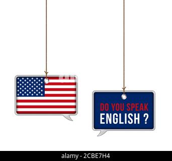 Spanisch lernen - Illustrationskonzept Stockfoto