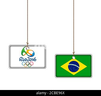 RIO 2016 - Olympische Spiele in Brasilien - Icon Logo Stockfoto