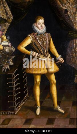 Philipp III. (1578-1621), König von Spanien, Porträtmalerei von Antonio de Succa, 1598-1620 Stockfoto