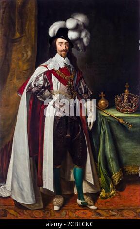 König Karl I. von England (1600-1649), Porträtmalerei von Daniel Mytens I., 1633 Stockfoto