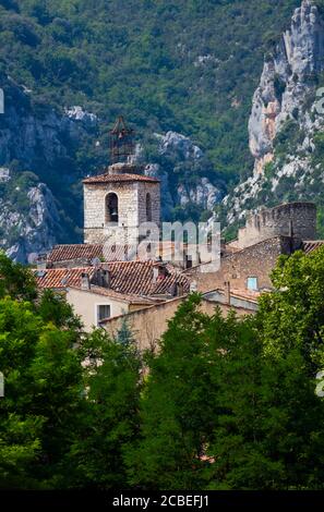 Quinson Village, Naturpark Gorges du Verdon, Alpes Haute Provence, Frankreich, Europa Stockfoto