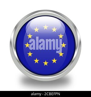Flaggen der Europäischen Union Stockfoto
