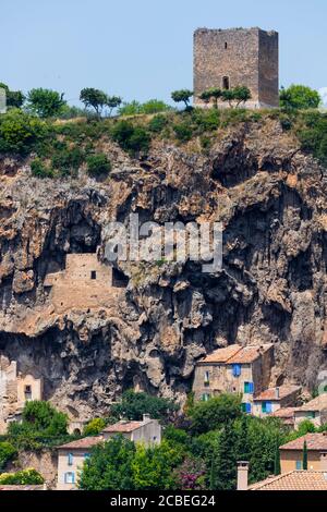 Quinson Village, Naturpark Gorges du Verdon, Alpes Haute Provence, Frankreich, Europa Stockfoto