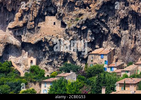 Quinson Village, Naturpark Gorges du Verdon, Alpes Haute Provence, Frankreich, Europa Stockfoto