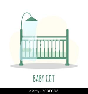 Kinderbettsymbol. Einfaches Element aus Baby Dinge Icons Sammlung. Kreative Babywiege für ui, ux, Apps, Software und Infografiken. Vektordarstellung in Stock Vektor