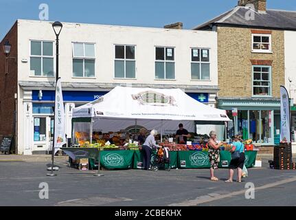 Markttag in POC klington, East Yorkshire, England Stockfoto