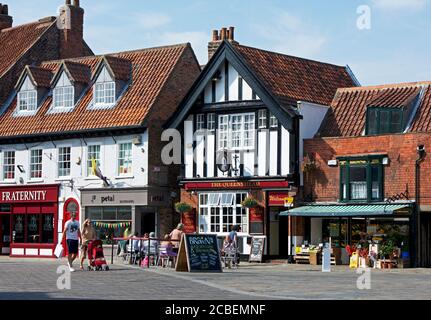 Wednesday Market, ein Platz in der Stadt Beverley, East Yorkshire, England Stockfoto