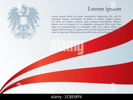 Flagge Österreichs, Erklärung der Neutralität, Österreich Unabhängigkeitstag, 26. Oktober. Helle, farbenfrohe Vektorgrafik Stock Vektor