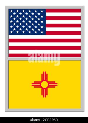 New Mexico Flagge Stockfoto