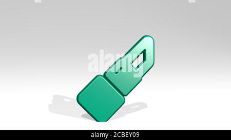 MAKE-UP LIPPENSTIFT 3D-Symbol werfen Schatten - 3D-Illustration Für Schönheit und Hintergrund Stockfoto