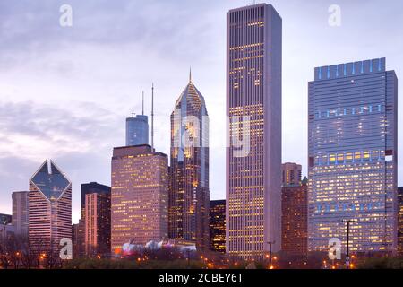 Downtown Skyline, Chicago, Illinois, USA Stockfoto