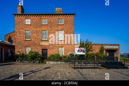 Das Piermaster's House Liverpool am Albert Dock an Liverpools Waterfront. Klasse II gelistet C19. Gebäude Erbaut 1852. Teil des Museums von Liverpool. Stockfoto