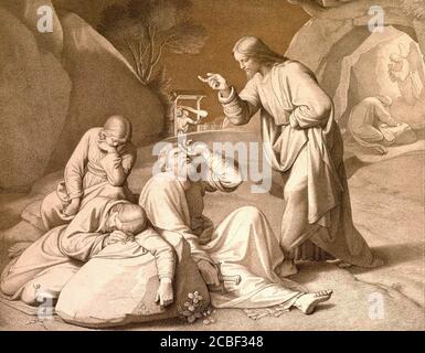 Overbeck Friedrich - Christus im Garten Gethsemane - Deutsche Schule - 19. Und Anfang des 20. Jahrhunderts Stockfoto