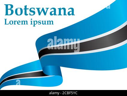 Flagge Botswanas, Republik Botswana. Vorlage für Award Design, ein offizielles Dokument mit der Flagge von Botswana. Helle, bunte Vektor illustratio Stock Vektor