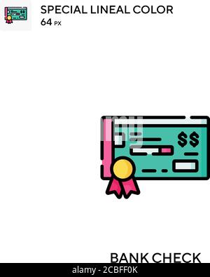 Bankprüfung einfaches Vektor-Symbol. Bankcheck-Symbole für Ihr Geschäftsprojekt Stock Vektor