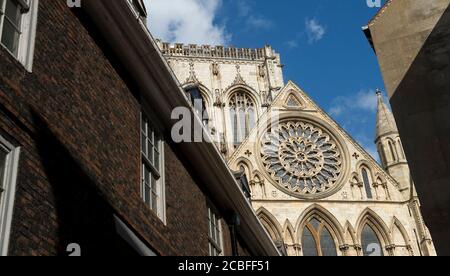 The Rose Window, York Minster in der City of York, Yorkshire, England. Stockfoto